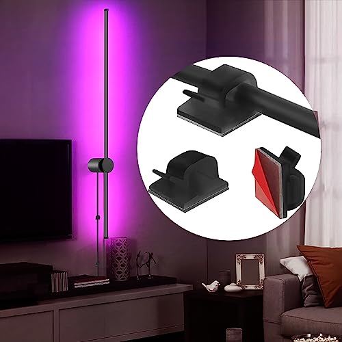 RGB LED Wall Sconces Set of Two with Remote (RGB Colors+Warm Light / 39.4 Inches)