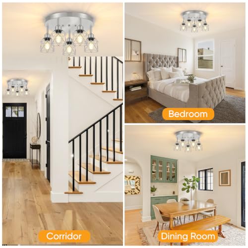 5 Light Kitchen Light Fixtures (Silver / 5-Light)
