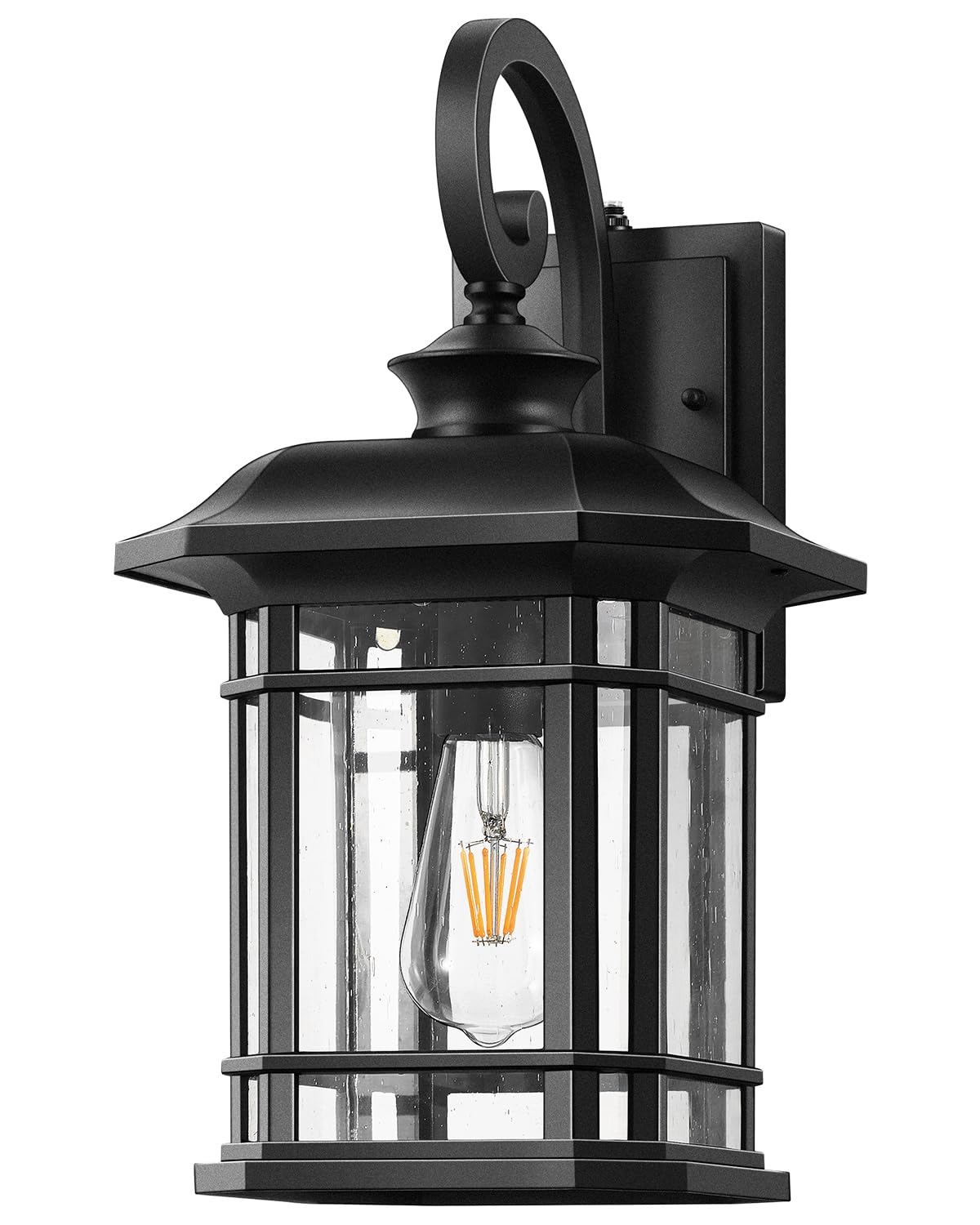 16.7" Large Black Dusk to Dawn Outdoor Lighting (Black / 16.7 in Large Dusk to Dawn 1 Pack)