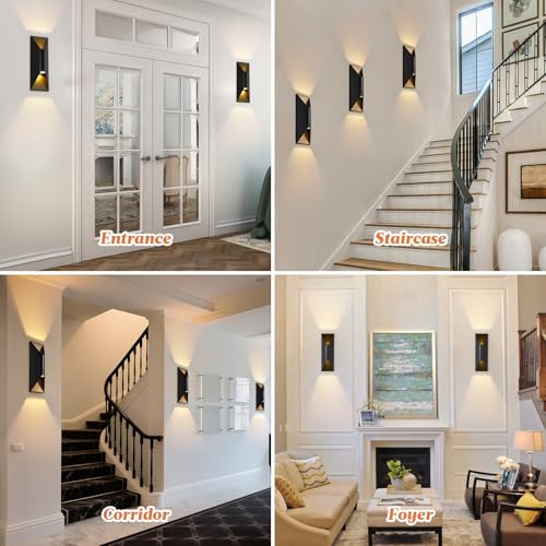 Outdoor Wall Lights (Black / 2 Pack)