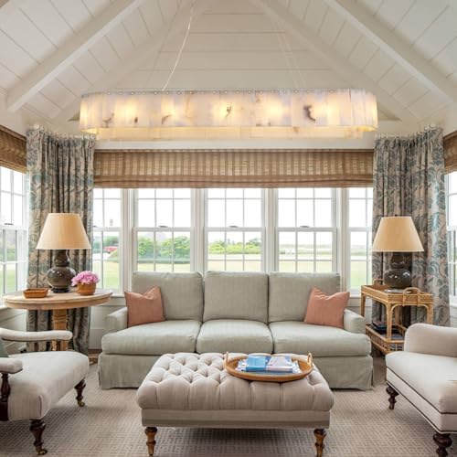 L54in Alabaster Chandelier for Dining Room (L54in)