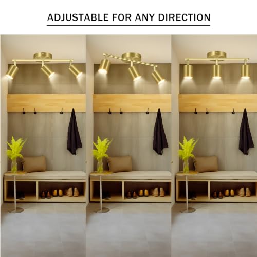 LED 3 Light Track Lighting Kit (3 Light-Gold)