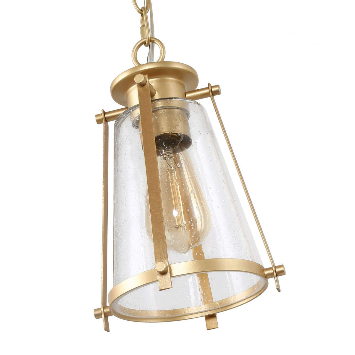 Gold Pendant Lighting for Kitchen Island (7.5" L x 7.5" W x 11" H / Gold)