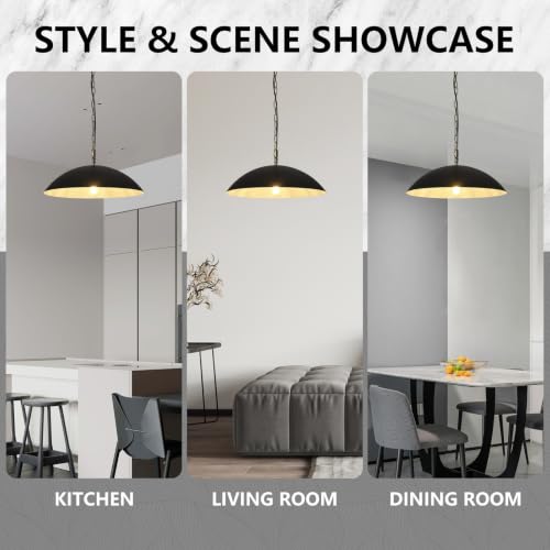 20" Kitchen Pendant Lighting Over Island (Black / 20"-1 Pack)