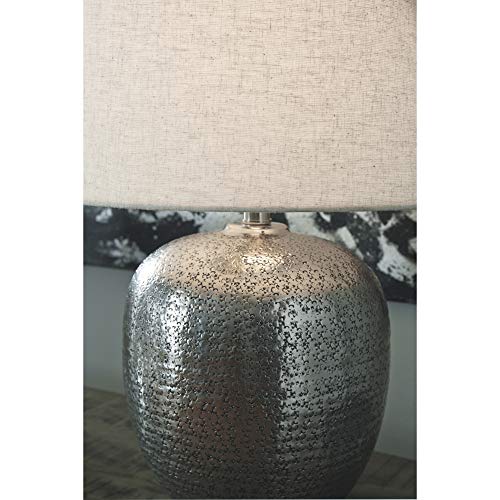 Magalie Metal Table Lamp (Antique Silver Finish)