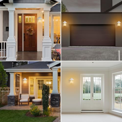 2 Pack Outdoor Indoor Wall Lantern (White / 2 Pack)