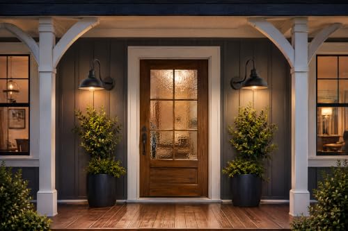Barn Light Outdoor Wall Lights 8" Exterior Lighting Fixtures 2 Pack (8*7.75*12.75 inches)