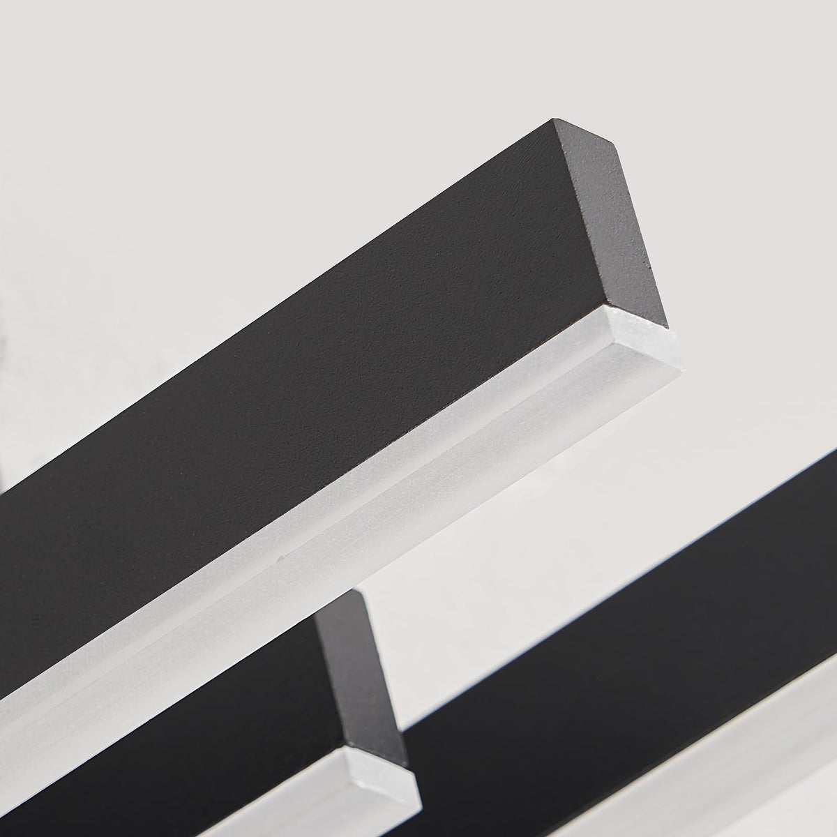 Modern LED Ceiling Light with Remote (6 Light-Square-Black)