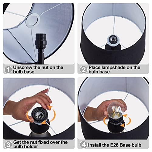 Black Touch Table Lamps Set of 2 (Black / 22in)