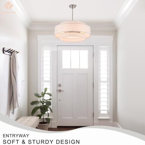 23.6" Modern Drum Chandelier (Chrome-G)