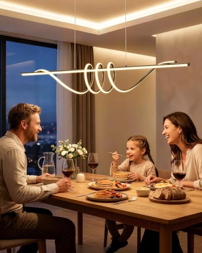 57in Dining Table Light Fixture (Black / 57in)