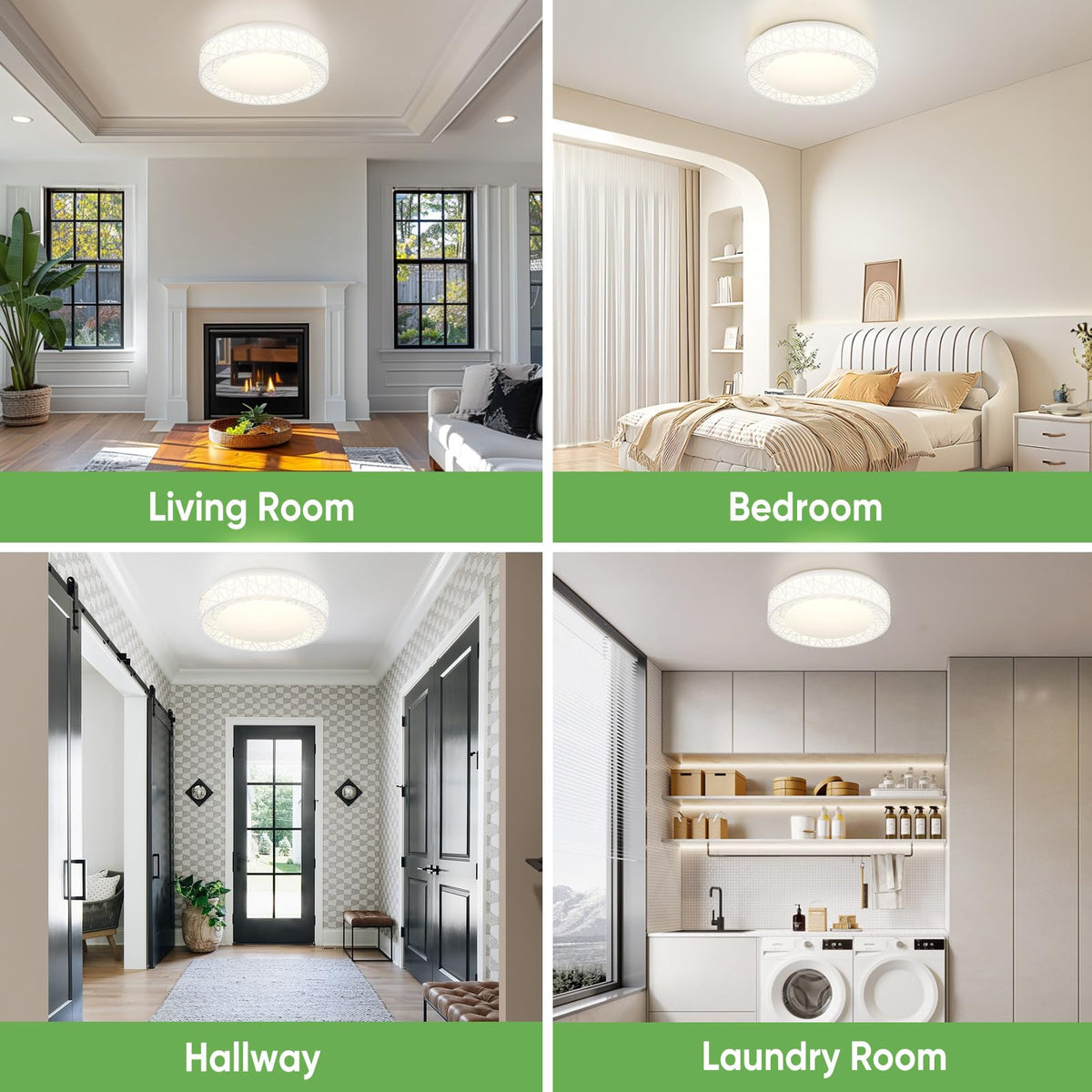 16 Inch Bird's Nest Flush Mount Ceiling Light (16 inch / White)