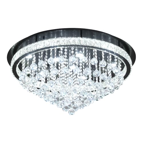 Dia 32" Modern Crystal Chandeliers for Dining Room (Black / Dia 32")