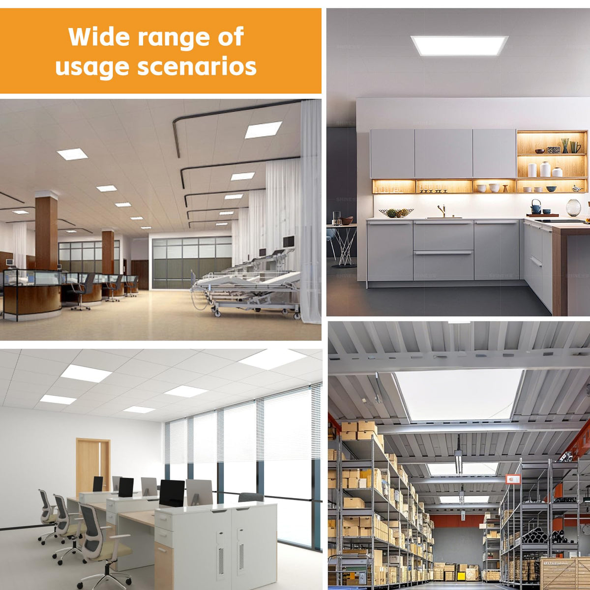 2x2 LED Flat Panel Light Drop Ceiling Office Fixture (2x2FT-40Pack)