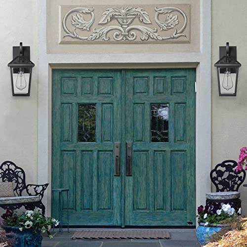 Outdoor Light Fixtures Wall Mount (Black - 2 PACK / Small)