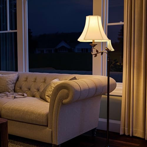 Cream Square Cut Corner Bell Lamp Shade Medium Lampshade 6.5``Top×13``Bottom×10.6``Hight (13IN 1 PACK / Cream)