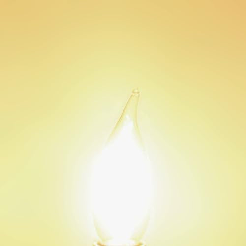90+ CRI LED Candelabra Bulb Flame Tip 40W Equivalent Dimmable E12 Filament Candle Bulbs 4W