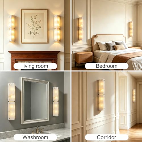24" Alabaster Wall Sconces (24in-2)