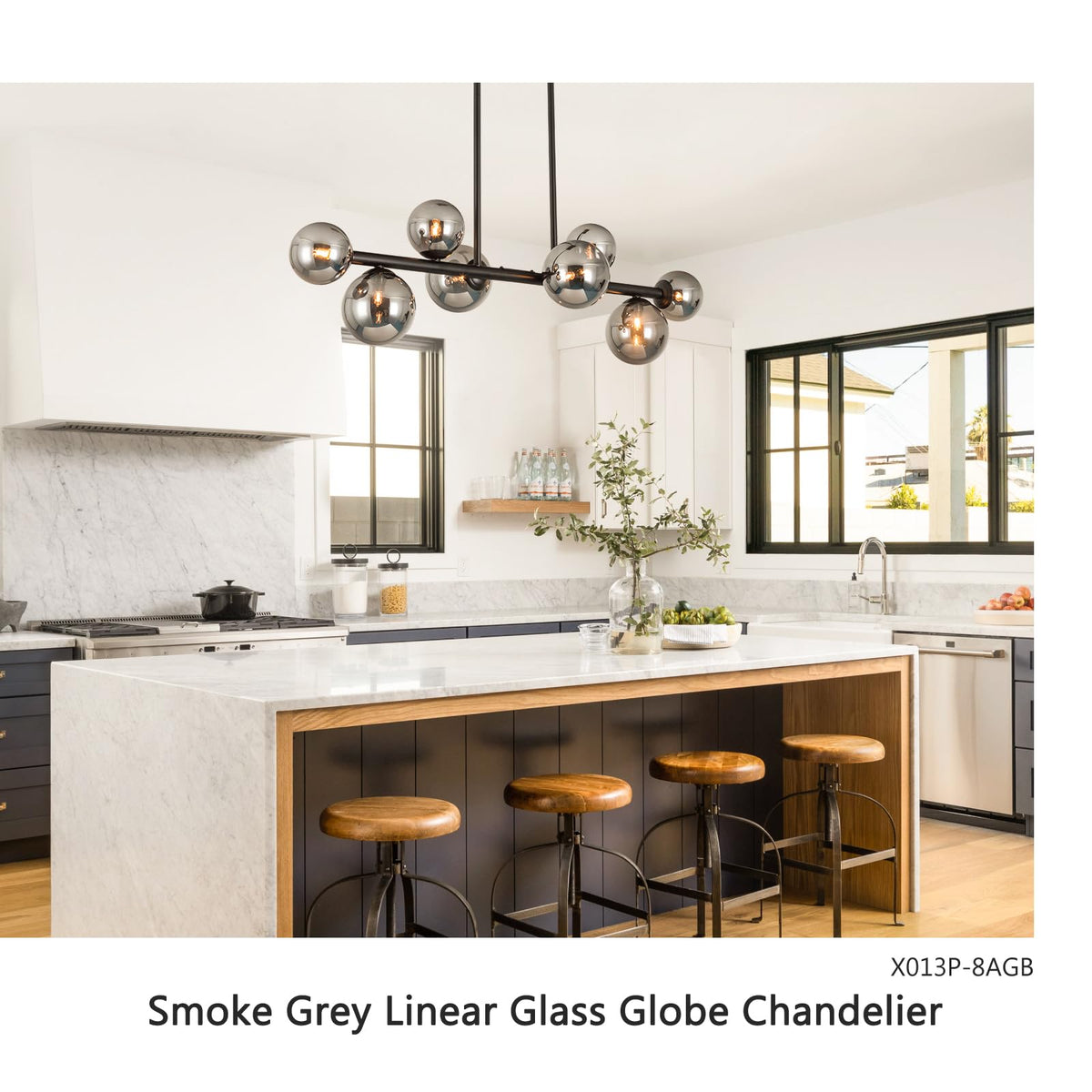Dining Room Light Fixture Over Table (Smoke Grey)