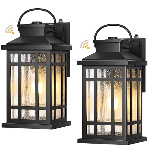Porch Lights Outdoor (Black / Dusk to Dawn Sensor-2 Pack)