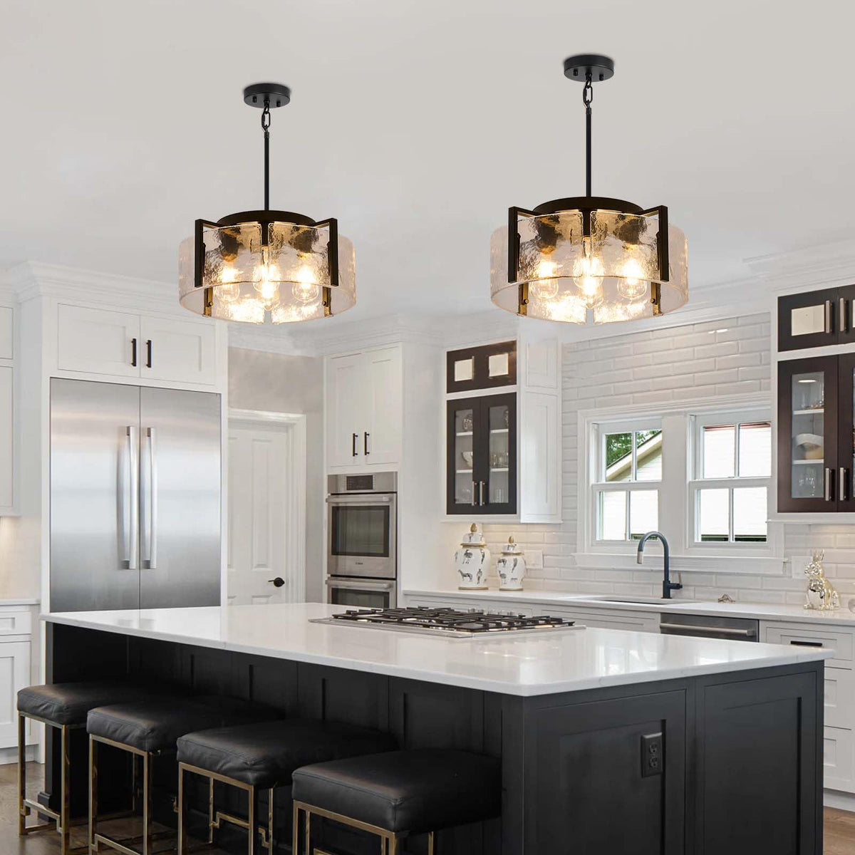 Black Chandelier for Dining Room Light Fixture (4 Light black)