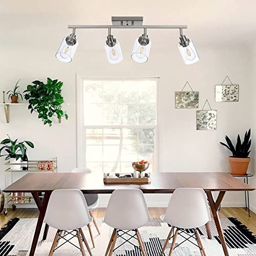 4 Light Track Lighting Kit 28.7 Inch Bathroom Vanity Light Fixtures (Brushed Nickel / 4-Light)