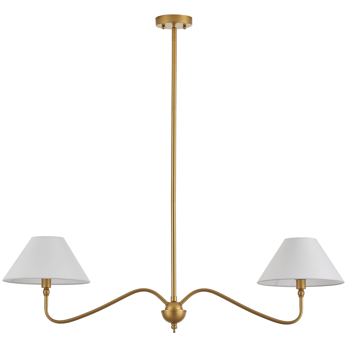 Modern Gold Linear Chandelier for Kitchen Island (Gold)