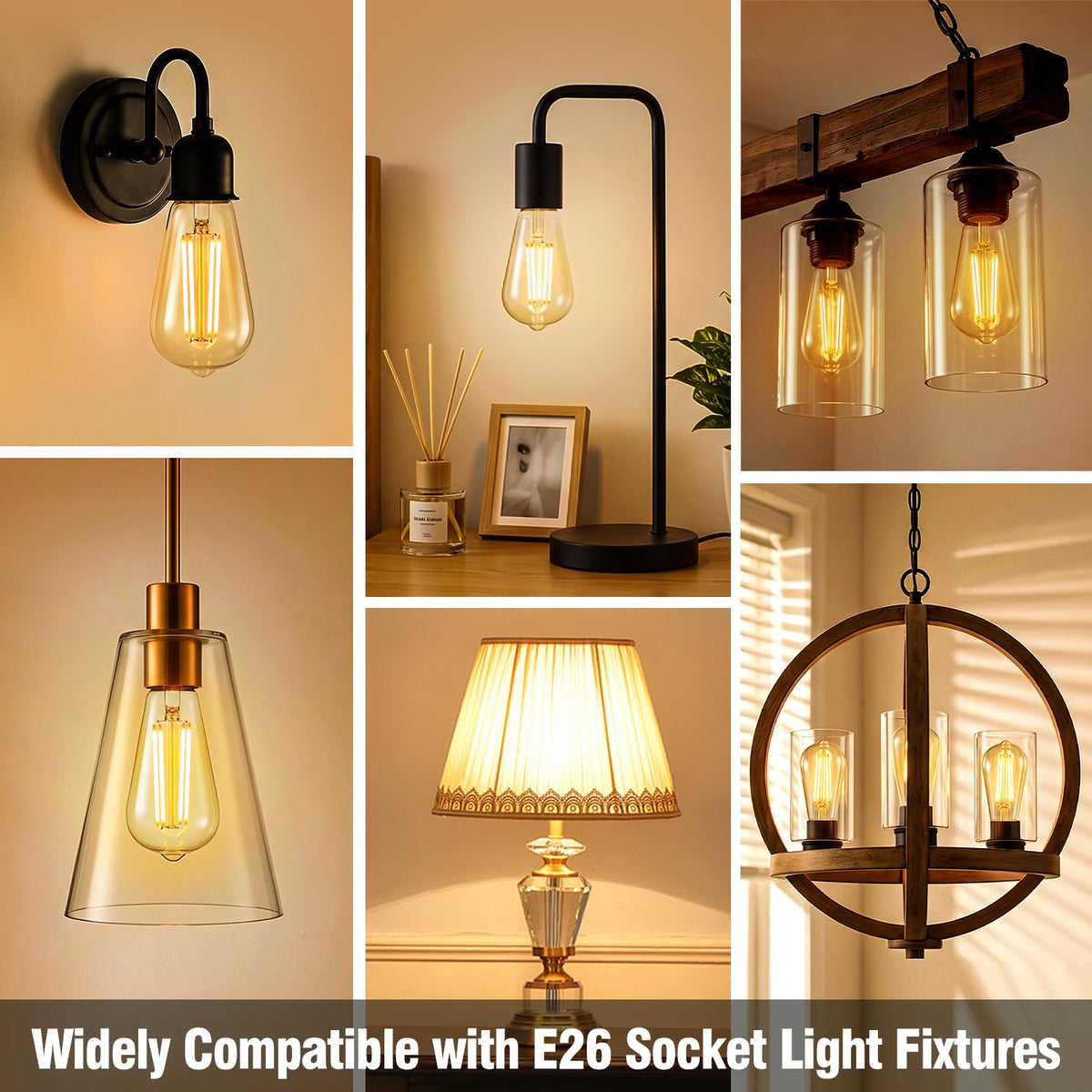 Dimmable LED Edison Light Bulbs (6)