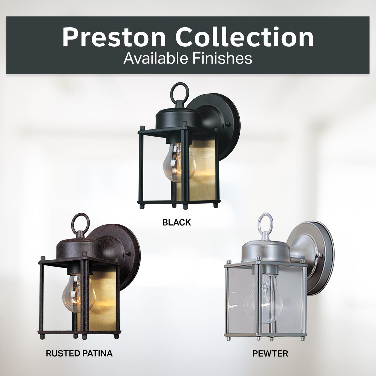 Ivy Trail Outdoor Light Fixture Pack of 2 (8.25in H (Pack of 2) / Black)