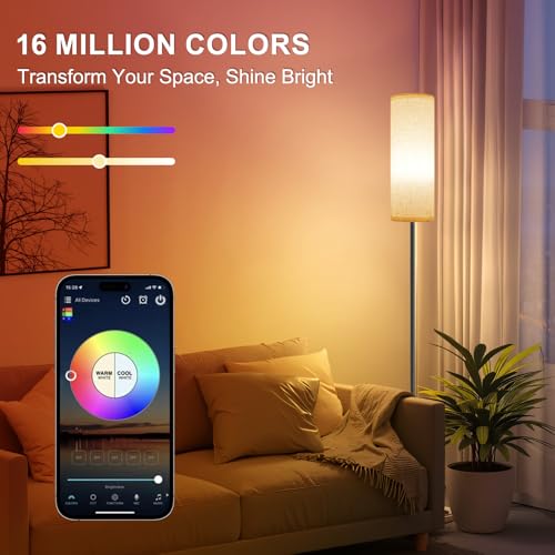 Floor Lamp 9W 800LM Color Changing Smart Bulb (Beige 1_Pack)