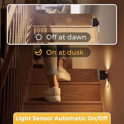 Night Lights Plug into Wall (black shell / 2 Pack)
