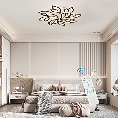 32" Large Flush Mount Ceiling Light (Black / 32.3in)