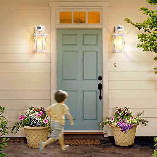 Motion Sensor Outdoor Exterior Light Fixture (White / Standard 1-Pack)