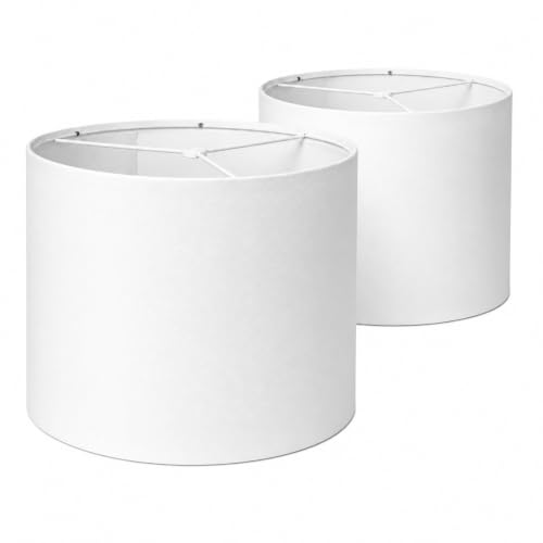 2 Pack White Bell Shaped Lampshade (white2)