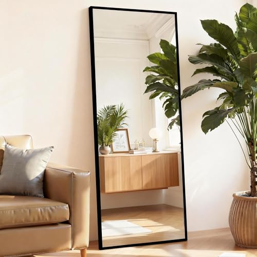 Full Length Floor Mirror (Black-rect / 59"L x 15.8"W)