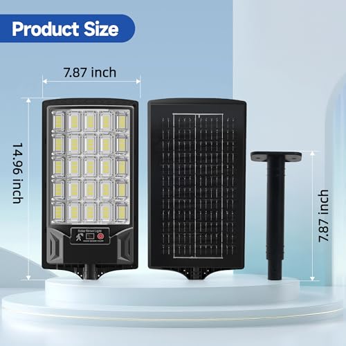 Solar Street Lights Outdoor Waterproof 4 Pack (Black / 4 Pack)