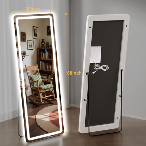 Standing Mirror Full Length with LED Lights (Rectangular / 68"L x 26"W)