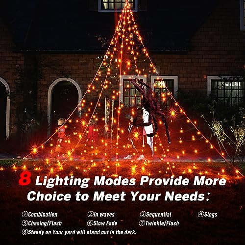 Halloween Giant Spider Web Lights