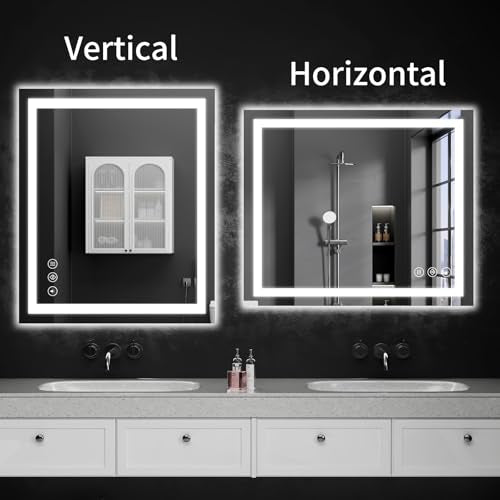 30"x36" LED Bathroom Mirror with Lights (36"L x 30"W)
