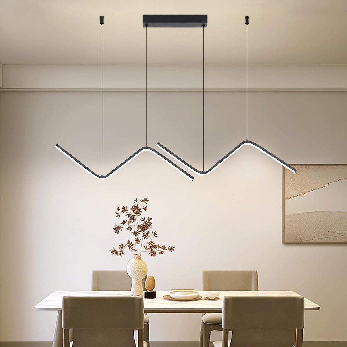 LED Modern Linear Pendant Lights (J / 35IN)