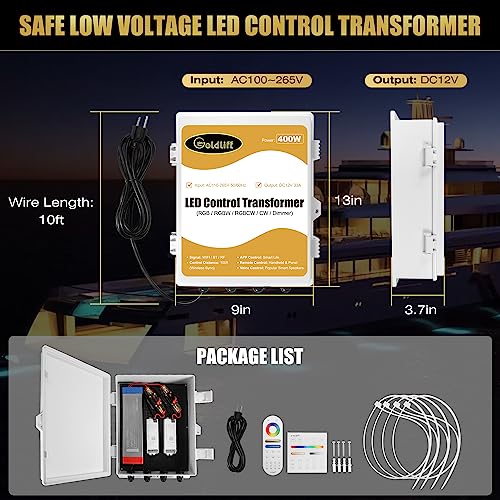 C1 400W LED Control Transformer Box for RGBW RGBCCT 5in1 Pool Ligh