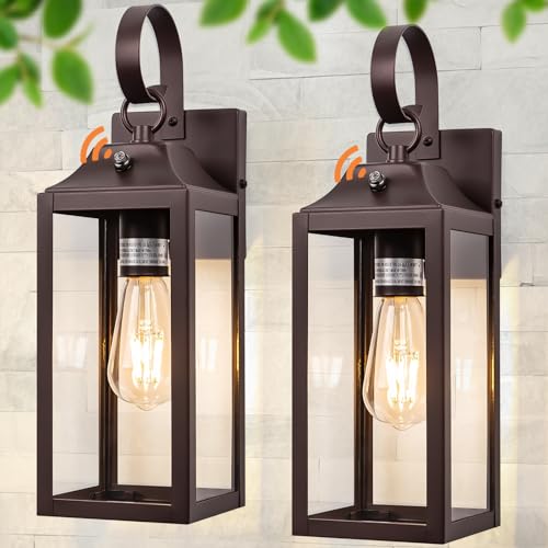 Dusk to Dawn Wall Lights Oil Rubbed Bronze 15 Inch 2 Pack (15 Inch Dusk to Dawn / Bronze)