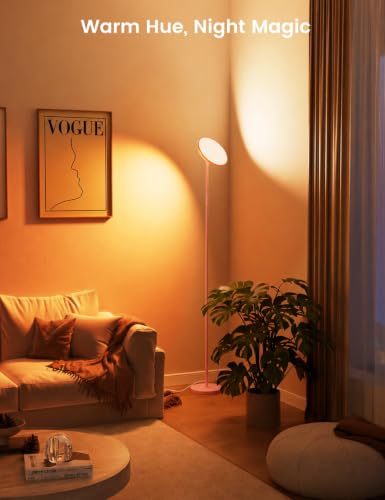 UFO Torchiere Floor Lamp (Pink)