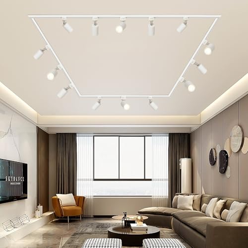 26FT H Track Lighting Rail Kit (White / 26FT)