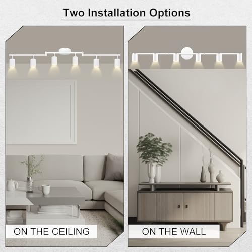 Track Lighting Kit LED (White / 6-Light Ceiling Track Lighting)