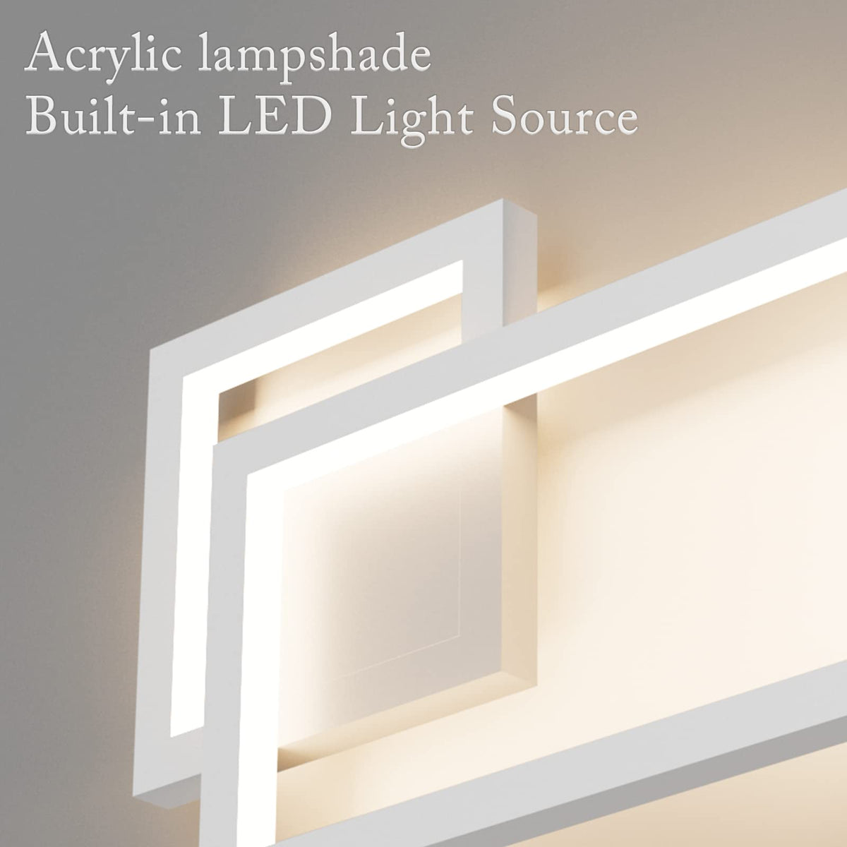 Modern LED Wall Sconce Lighting Fixture 2 (White(Warm Light) / 2 Pack)