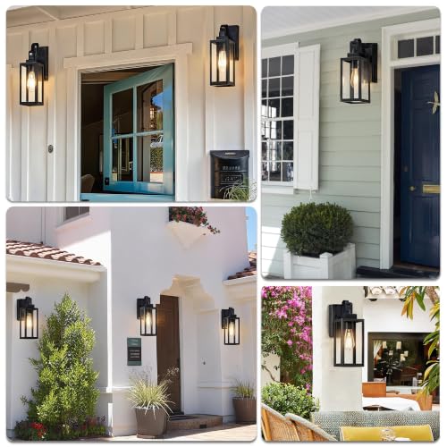 Outdoor Porch Lights with GFCI Outlet (14 Inch)