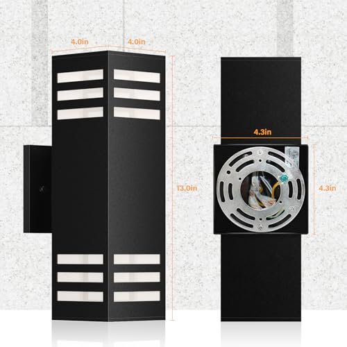 Outdoor Wall Lights (2 Pack / 3 Layer)