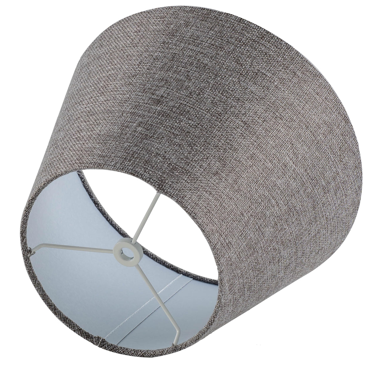 Set of 2 Small Gray Spider Fitter Replacement Lamp Shades for Table Lamps (Grey)