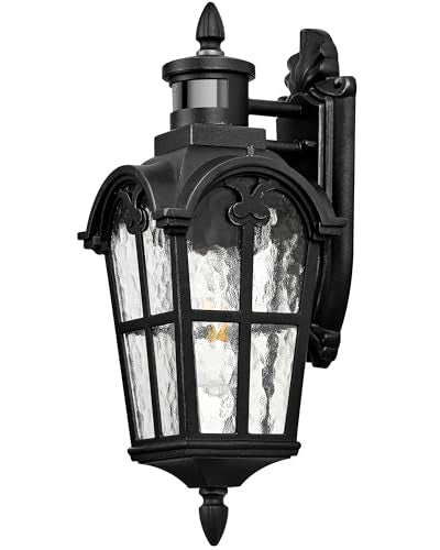 Motion Sensor Porch Light Outdoor (Black / 1-pack)